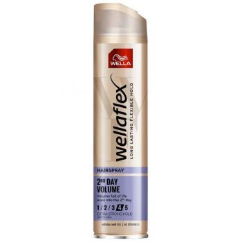 Fixativ Pentru Volum cu Fixare Extra Puternica - Wella Wellaflex Hairspray 2 Day Volume Extra Strong Hold, 250 ml de firma original