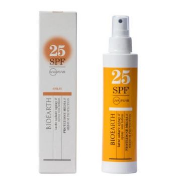 Lotiune Solara Spray pentru Corp SPF 25 cu Ganoderma Bioearth, 150 ml