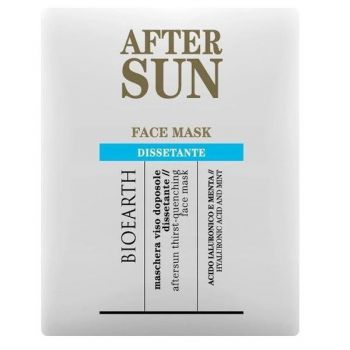 Masca Servetel dupa Expunerea la Soare pentru Ten Deshidratat - Bioearth After Sun Face Mask Dissetante, 1 buc la reducere