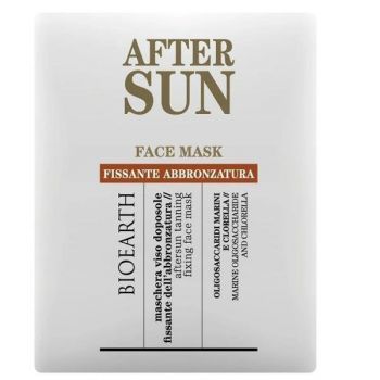 Masca Servetel pentru Fixarea Bronzului - Bioearth After Sun Face Mask Fissante Abbronzatura, 1 buc