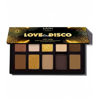 Paleta de farduri NYX Professional Makeup Love Lust Disco Livin Lavish, 10 x 1.1 g Paleta de farduri NYX Professional Makeup Love Lust Disco Livin Lavish, 10 x 1.1 g
