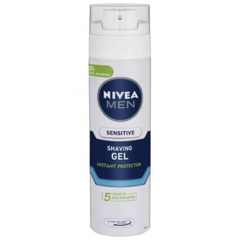 Gel de Ras pentru Pielea Sensibila - Nivea Men Sensitive Shaving Gel, 200 ml la reducere