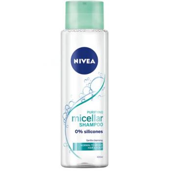 Sampon Micelar cu Extract de Melisa pentru Par cu Tendinta de Ingrasare - Nivea Purifyng Micellar Shampoo Normal to Grasy Hair & Scalp, 400 ml