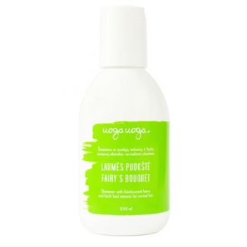 Sampon vegan cu fructe de coacaz negru si extracte de muguri de mesteacan pentru par normal, Fairy bouquet, Uoga Uoga, 250ml
