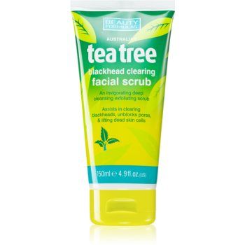 Beauty Formulas Tea Tree demachiant cu efect de peenling pentru pielea problematica