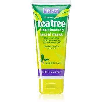 Beauty Formulas Tea Tree masca pentru curatare profunda