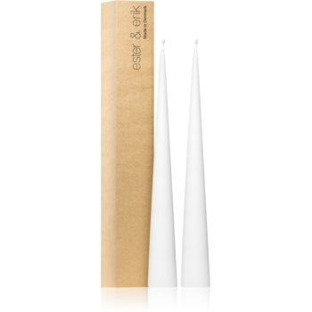 ester & erik cone candles pure white (no. 31) lumanare de firma original
