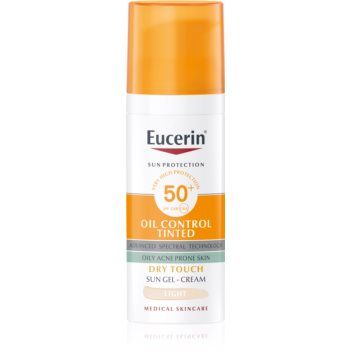 Eucerin Sun Oil Control Tinted gel cremă pentru plajă SPF 50+