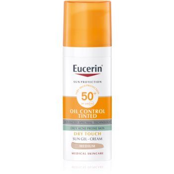 Eucerin Sun Oil Control Tinted gel cremă pentru plajă SPF 50+