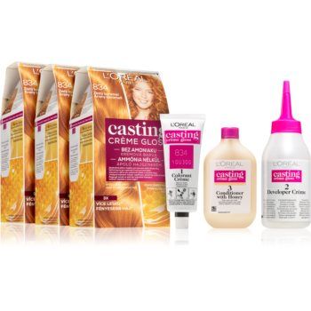 L’Oréal Paris Casting Crème Gloss culoare par 834 Golden Caramel(ambalaj economic) la reducere