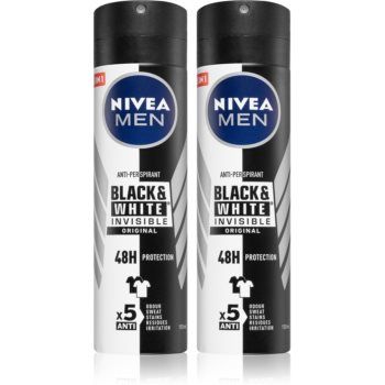 Nivea Men Black & White Invisible Original spray anti-perspirant (ambalaj economic) pentru bărbați de firma original