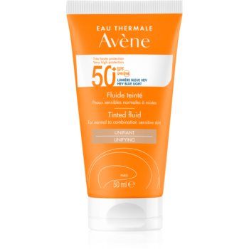 Avène Sun Tinted Fluid Fluid nuantator cu textura usoara SPF 50+