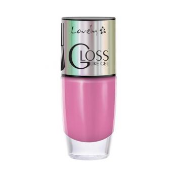 Lac de unghii Lovely Gloss Like Gel 156, Roz, 8ml de firma originala