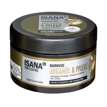 Masca de par și îngrijire cu ulei de argan, pentru păr uscat, Isana Professional, 250 ml ieftin