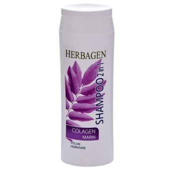 Sampon 2 in 1 cu Colagen Marin pentru Volum si Hidratare Herbagen, 250 ml