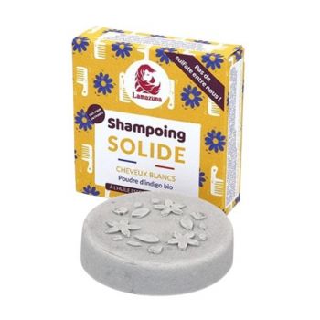 Sampon Solid pentru Par Alb sau Blond cu Pudra Organica de Indigo - Lamazuna Shamponing Solide Cheveux Blancs, 70 g
