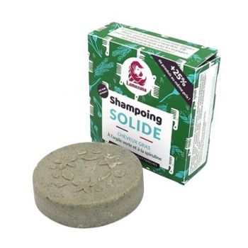 Sampon Solid pentru Par Gras Cu Argila Verde si Spirulina - Lamazuna Shamponing Solide Cheveux Gras, 70 g
