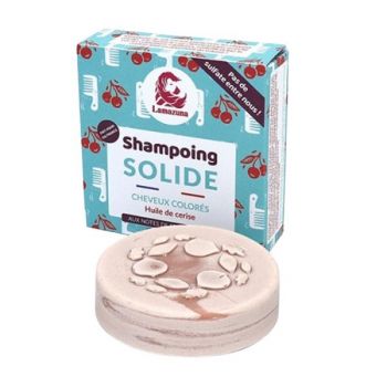 Sampon Solid pentru Par Vopsit cu Ulei de Cirese - Lamazuna Shamponing Solide Cheveux Colores, 70 g