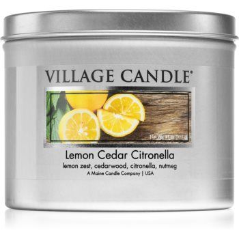 Village Candle Lemon Cedar Citronella lumânare parfumată în placă