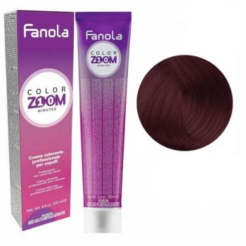 Vopsea Crema Permanenta - Fanola Color Zoom 10 Minutes, nuanta 4.5 Mohogany Chestnut, 100 ml