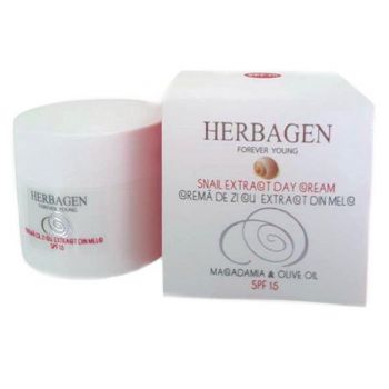 Crema de Zi cu Extract din Melc SPF 15 Herbagen, 50g la reducere