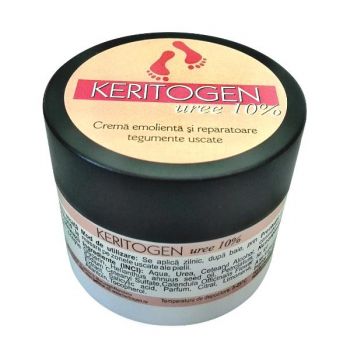 Crema Emolienta si Reparatoare pentru Tegumente Uscate Keritogen Uree 10% Herbagen, 50g