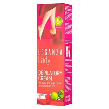 Crema epilatoare cu ulei de argan 5 Minutes Leganza Lady, 100 ml