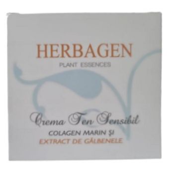 Crema Ten Sensibil cu Colagen Marin si Extract de Galbenele Herbagen, 100ml