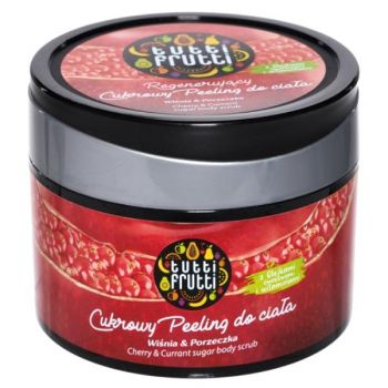 Exfoliant de Corp cu Visine si Coacaze Rosii - Farmona Tutti Frutti Cherry & Currant Sugar Body Scrub, 300g ieftin