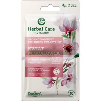 Exfoliant pentru Fata si Buze cu Floare de Migdal - Farmona Herbal Care Almond Flower Face & Lips Exfoliator, 2 x 5ml