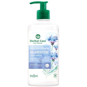 Gel Calmant pentru Igiena Intima cu Extract de Albastrele - Farmona Herbal Care Cornflower Soothing Intimate Gel, 330ml