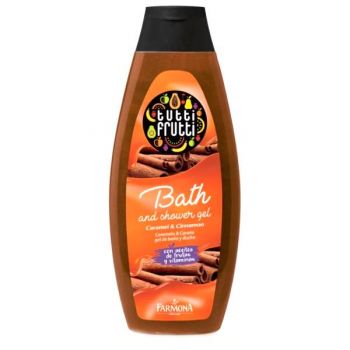 Gel de Baie si Dus Caramel si Scortisoara - Farmona Tutti Frutti Caramel & Cinnamon Bath and Shower Gel, 425ml ieftin