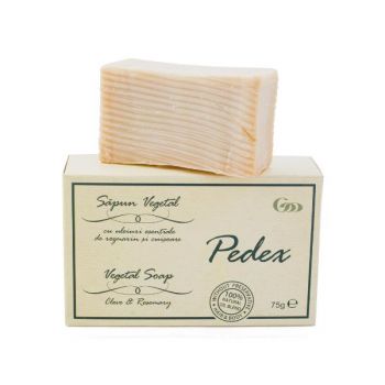 Sapun Vegetal cu Uleiuri Esentiale de Rozmarin si Cuisoare Pedex Herbagen, 75 g