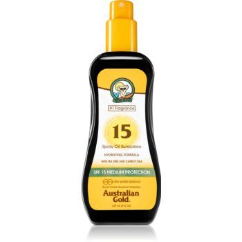Australian Gold Spray Oil Sunscreen spray cu ulei pentru corp SPF 15