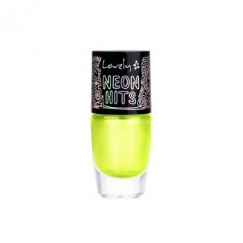 Lac de unghii Lovely Neon Hits nr.1, Galben, 8ml Lac de unghii Lovely Neon Hits nr.1, Galben, 8ml