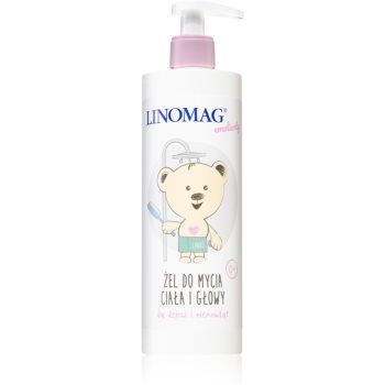 Linomag Emolienty Shampoo & Shower Gel 2 in 1 gel de dus si sampon pentru nou-nascuti si copii
