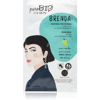 puroBIO Cosmetics Brenda Green Grapes masca hranitoare cu acid hialuronic