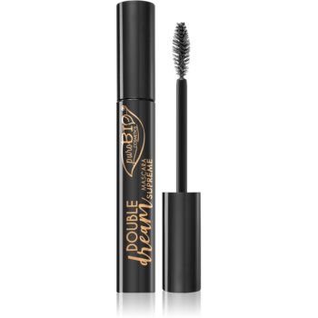 puroBIO Cosmetics Double Dream mascara modelator cu efect de nutritiv