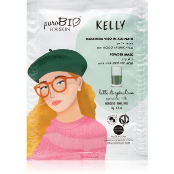 puroBIO Cosmetics Kelly Spirulina mască exfoliantă