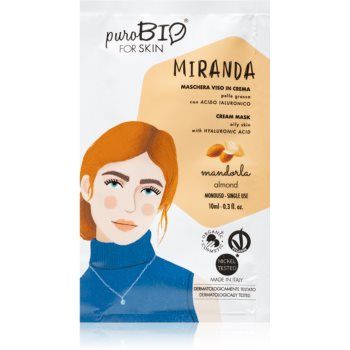puroBIO Cosmetics Miranda Almond masca cu acid hialuronic