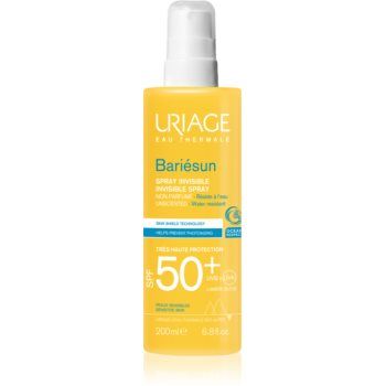 Uriage Bariésun Fragrance Free Invisible Spray SPF50+ spray de protecție pentru față și corp SPF 50+