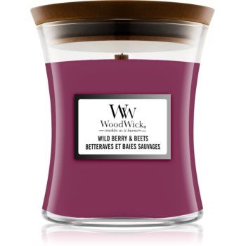 Woodwick Wild Berry & Beets lumânare parfumată cu fitil din lemn