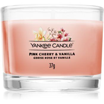Yankee Candle Pink Cherry & Vanilla lumânare votiv glass