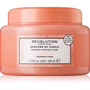 Revolution Haircare My Curls 1+2 Restore My Curls masca de noapte cu efect de regenerare pentru parul cret