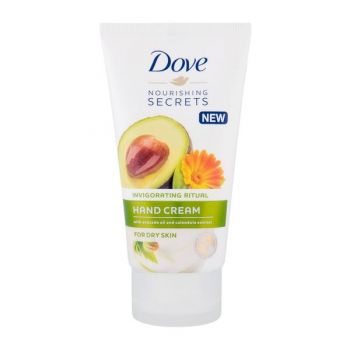 Crema de Maini cu Extract de Avocado si Calendula pentru Piele Uscata - Dove Nourishing Secrets Hand Cream with Avocado Oil and Calendula Extract for Dry Skin, 75 ml