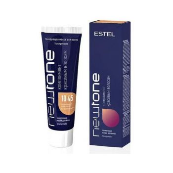 Masca nuantatoare pentru par cu keratina Haute Couture NEWTONE, 10/45 Blond deschis aramiu-rosu, 60 ml Masca nuantatoare pentru par cu keratina Haute Couture NEWTONE, 10/45 Blond deschis aramiu-rosu, 60 ml
