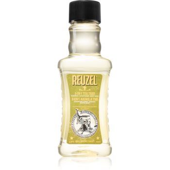 Reuzel Tea Tree șampon, balsam și gel de duș 3 în 1 pentru barbati