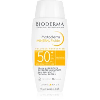 Bioderma Photoderm Mineral Fluid fluid protector fără filtre chimice SPF 50+