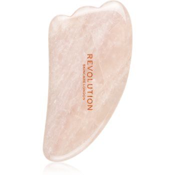 Revolution Skincare Gua Sha Rose Quartz accesoriu de masaj faciale