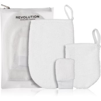 Revolution Skincare Reusable mănuși demachiante pentru make-up 3 pc